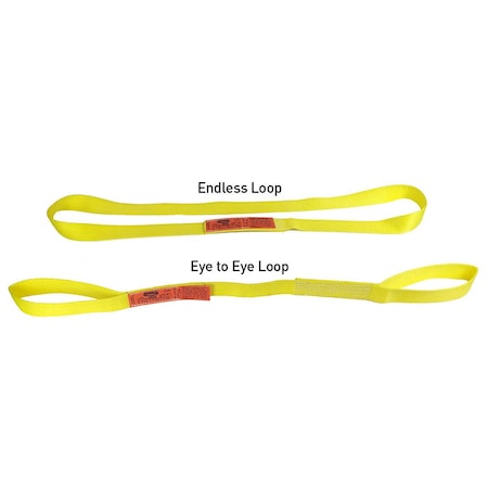 Aftermarket Nylon Lifting Sling - Eye-To-Eye Loop - 4' Long x 1" Wide Universal Fit OTK20-0240